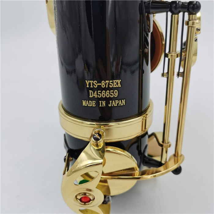 High Tenor Saxophone YTS-875EX Bb Tune Black Nickel lacquered Gold Woodwind Instrument With Case Accessories Free Shipping