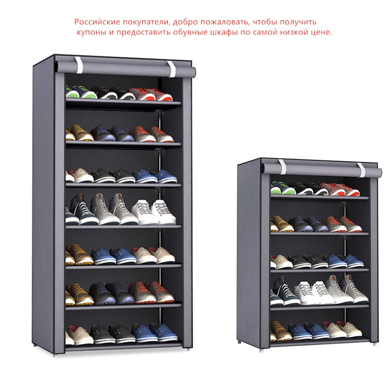 Multilayer Shoe Rack Detachable Dustproof Nonwoven Fabric Shoe Cabinet Shoes Organizer Shoe Rack and Storage Home Furniture