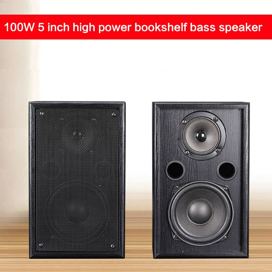 100W 5 Inch High Power Home Speaker Passive Fever Audio Subwoofer K Song Wall Hanging Surround Audio Desktop Front Speaker