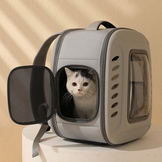 Pet Cat Carrier Backpack Breathable Cat Travel Outdoor Shoulder Bag For Small Dogs Cats Portable Packaging Foldable Pet Supplies