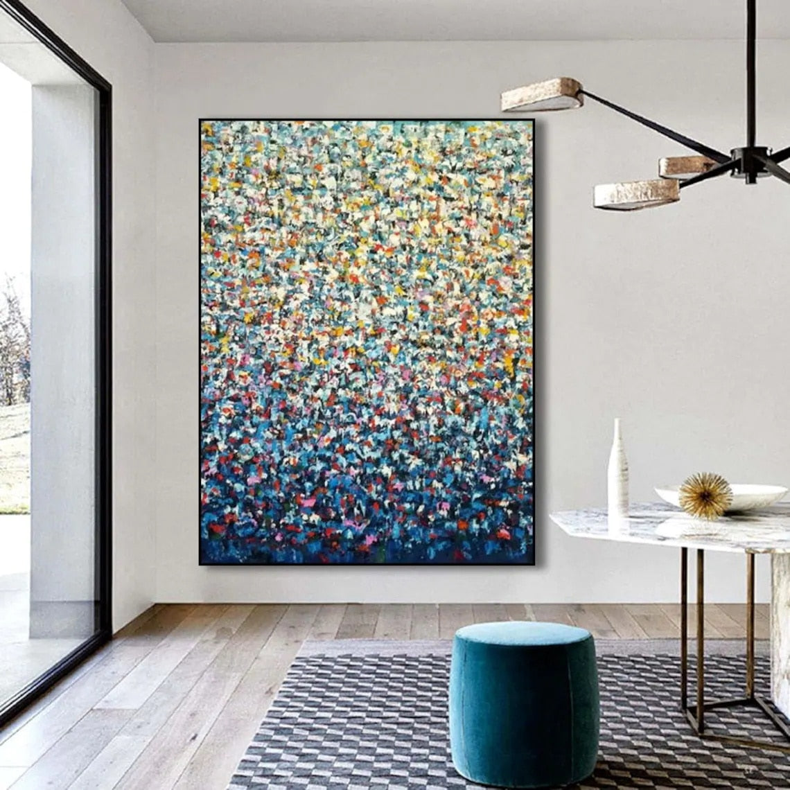 Abstract Contemporary Poster Prints Canvas Original Hand Painted Extra Large Wall Art Texture Picture for Living Room Home Decor