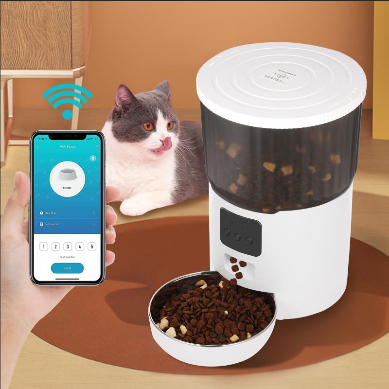 New 4L Pet Feeder Cat Dog Smart Food Dispenser Regular Quantitative Feeding With Audio Recording Automatic Feeding Pet Supplies