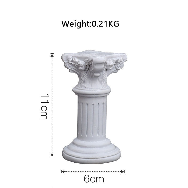 Large Size Roman Pillar Greek Column Statue Pedestal Candlestick Stand Figurine Sculpture Home Dinning Room Garden Scenery Decor