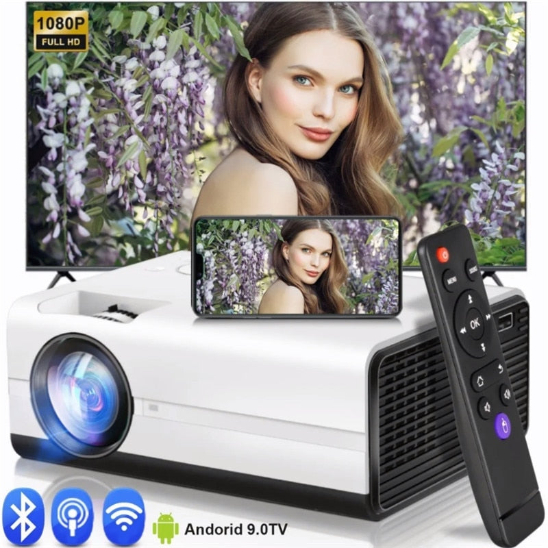 Global Version Ditong  Projector 1080P Mini LED Portable WIFI Full HD Android  4K 1280*720P Keystone Correction For Home Theater