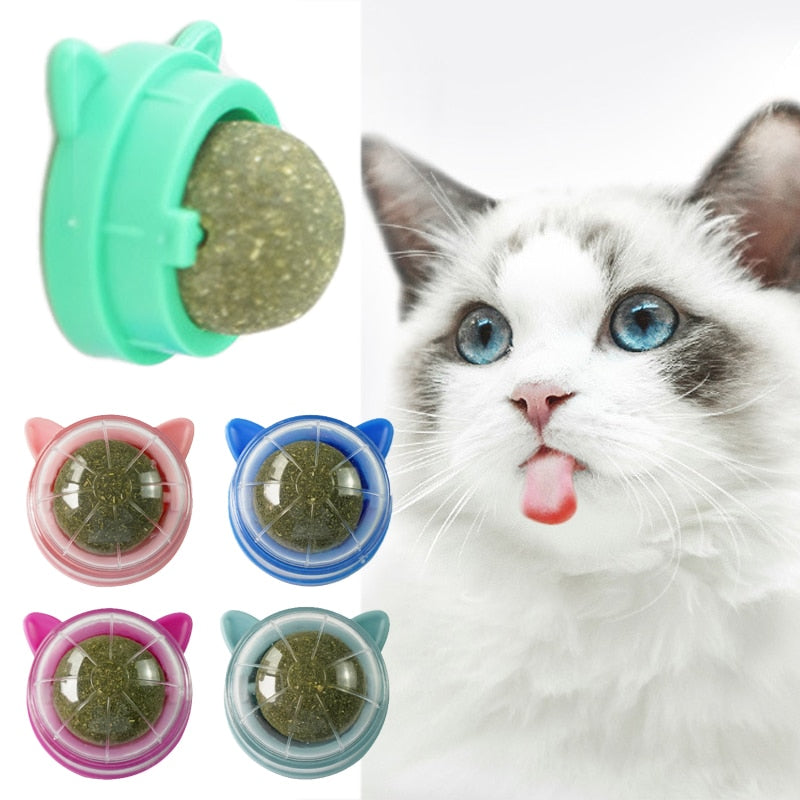 Pet Stuff Healthy Cat Catnip Toys Ball Cat Candy Licking Snacks Catnip Snack Nutrition Energy Ball Kitten Cat Toy Cat Supplies