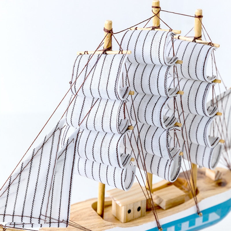 Wooden Sailboat Model Caribbean Black Pearl Pirate Ship Boat Ornaments Office Living Room Home Decoration Home Crafts