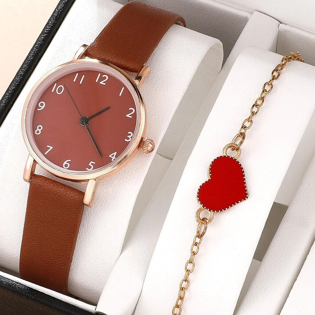 2022 New Watch Women Fashion Casual Leather Belt Watches Simple Ladies Round Dial Quartz Wristwatches Dress Clock Reloj Mujer