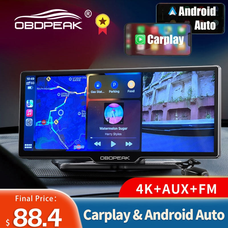 K2 Dash Cam 4K 2160P Car Mirror Video Recording Carplay &amp; Android Auto Wireless Connection 5G WiFi GPS Navigation Dashboard DVRs