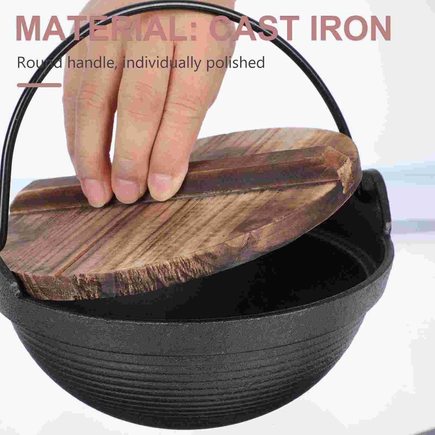 Pot Shabu Nabe Japanese Hot Pan Sukiyaki Serving Paella Irori Spanish Casserole Iron Single Oven Camp Cast Tetsu Cooking