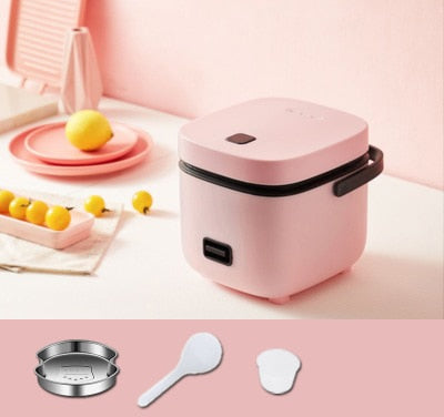 Mini Rice Cooker Multi-function Single Electric Rice Cooker Non-Stick Household Small Cooking Machine Make Porridge Soup 1.2L EU