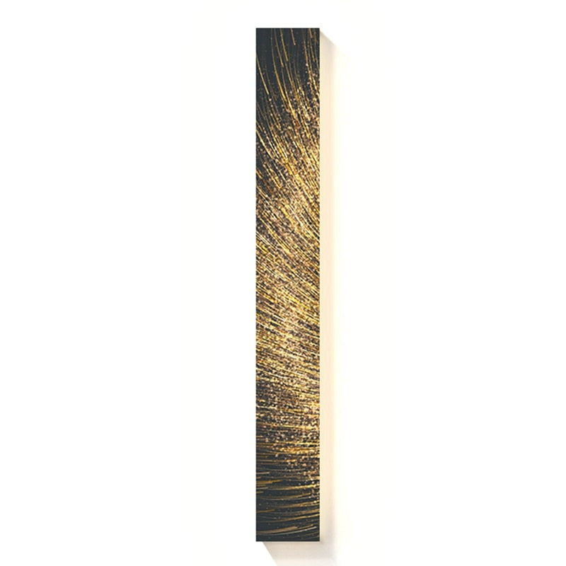 Modern Abstract Led Indoor Painting Long Strip Wall Hanging Lamp Suitable For Indoor Home Room Living Room Decoration Home Lamp