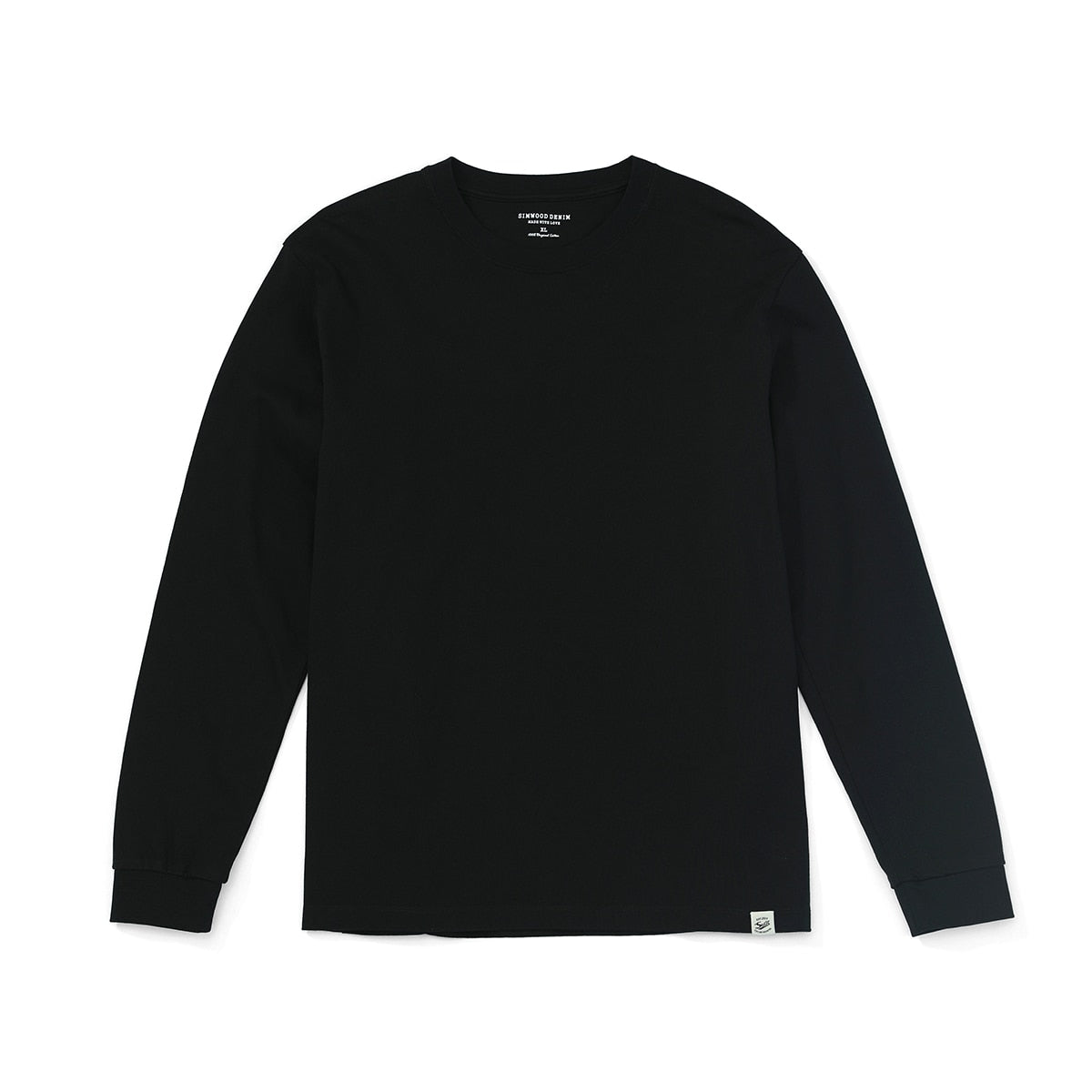 SIMWOOD 2022 Autumn New Long Sleeve T Shirt Men Solid Color 100% Cotton O-neck Tops Plus Size High Quality T-shirt  SJ120967