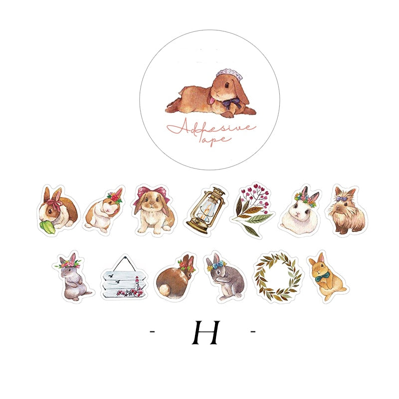 Mr. Paper 9 Styles Cartoon Special-shaped Washi Tape Cute Stickers Animal DIY Handbook Material Kawaii Stickers Decorative Tape