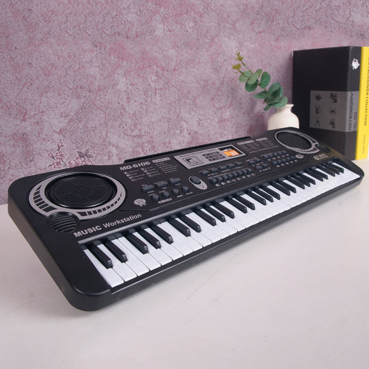 61 Keys Piano Digital Music Electronic Keyboard KeyBoard Black Electric Piano Kids Gift with microphone Keyboard instrument HOT!