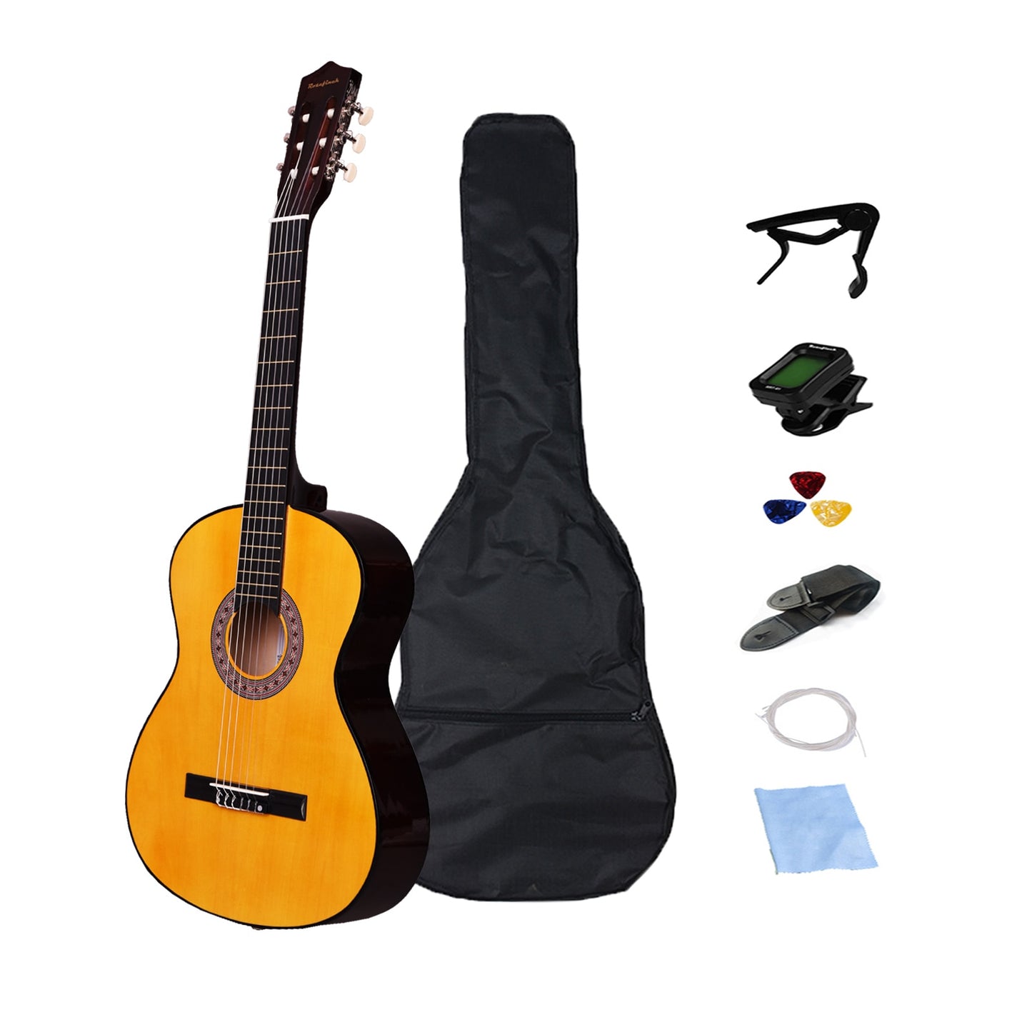 Rosefinch 30/39 Inch Classical Guitar Child Guitarra Fast delivery Free Accessories with Capo Strings Picks Tuner Nylon String