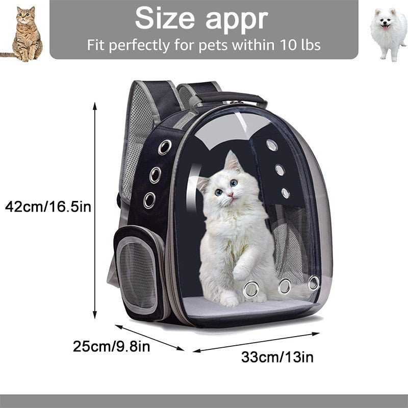 Carrier for Cats Outdoor Pet Shoulder Bag Carriers Portable Backpack Transparent and Breathable Suitable for Small Dogs Cats