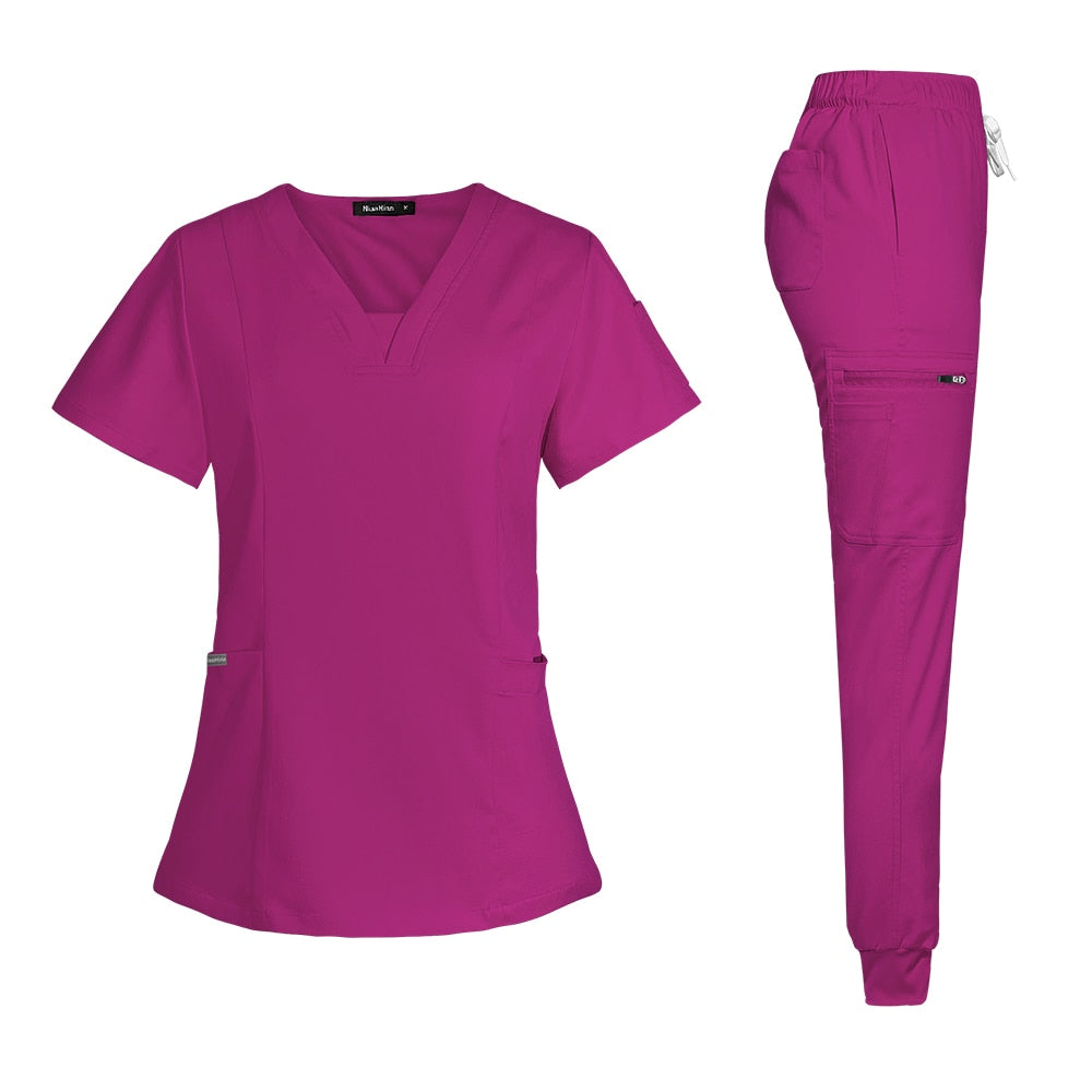 Women Scrubs Nurse Accessories Medical Uniform Unisex Slim Fit Comfort Clinical Women Operating Room Work Uniform Jogger Suit