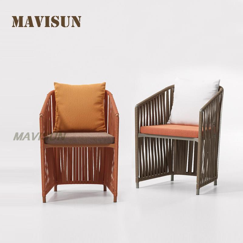 Outdoor Table And Chair For Living Room Villa Rattan Leisure Creative Garden Pastoral Style Dinning Table Set Furniture