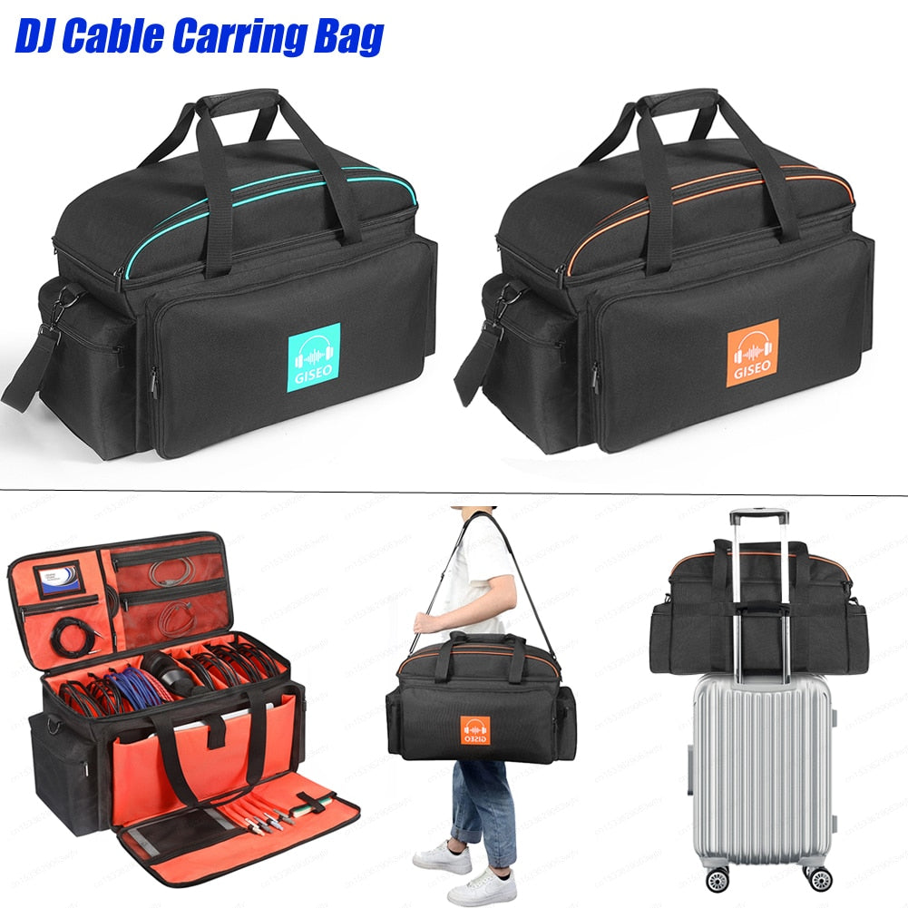 Wire Bag for Laptop DJ Gig Bag Cable File Organizer DJ Gear Musician Travel Digital Electronic Accessories Carring Case Pouch