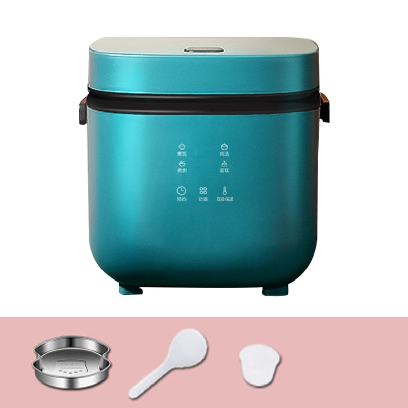 Mini Rice Cooker Multi-function Single Electric Rice Cooker Non-Stick Household Small Cooking Machine Make Porridge Soup 1.2L EU