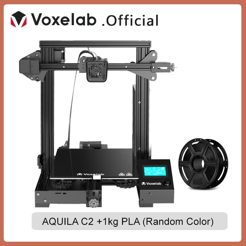 Voxelab Aquila C2 X2 DIY 3D Printer Kit Silent Mainboard Resume Printing Carborundum Glass Bed Large Size 3d Printer impresora