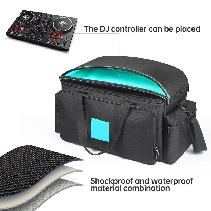 Portabl Musician Bag Cable File Gig Bag DJ Wire Bag For Laptop DJ Gig Bag With Detachable Padded Bottom Dividers For Sound