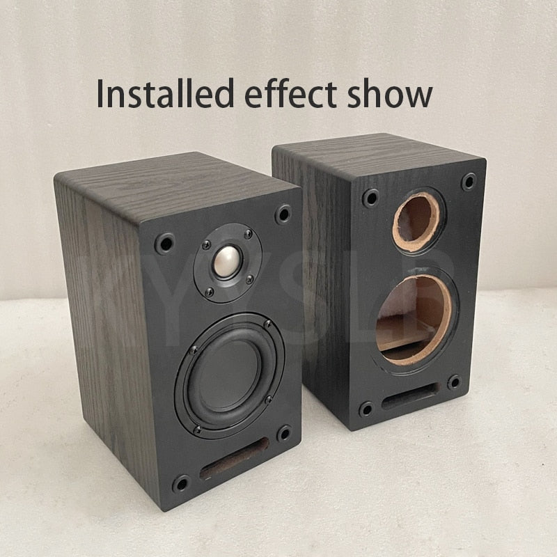 KYYSLB 3 Inch Two-way Speaker Home Audio Music Sound Amplifier Bookshelf Speaker Wooden Fever Passive Computer LoudSpeaker