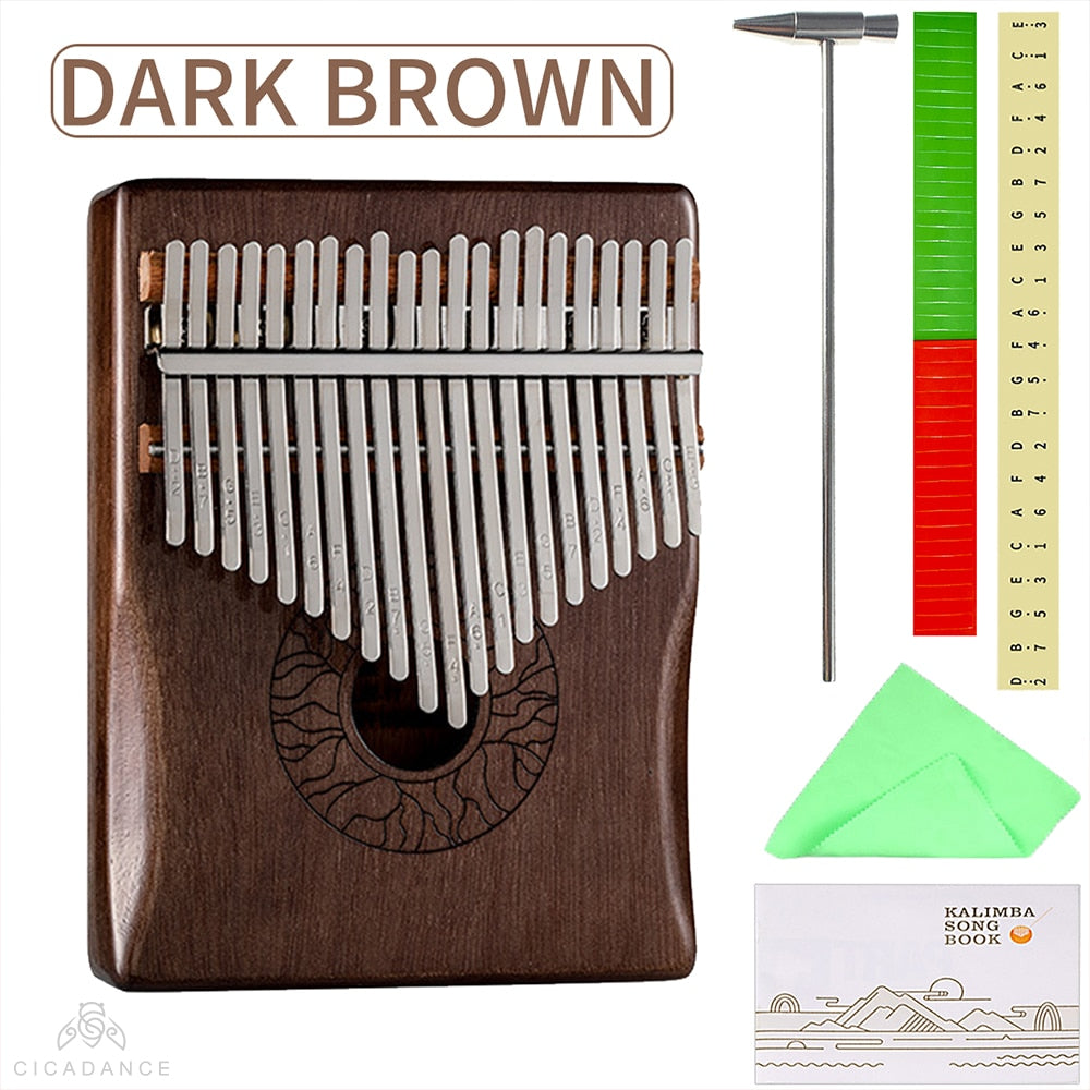 21 Key Kalimba 17 Keys Thumb Piano Calimba Mahogany Protable Keyboard Musical Instruments With Learning Book Accessories Gifts