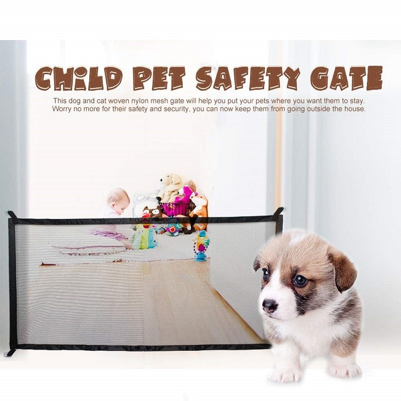 Dog Fence Indoor Isolation Gate Baby Playpen Foldable Obstacle Safety Barrier Protection Net Security Enclosure Pet Accessories