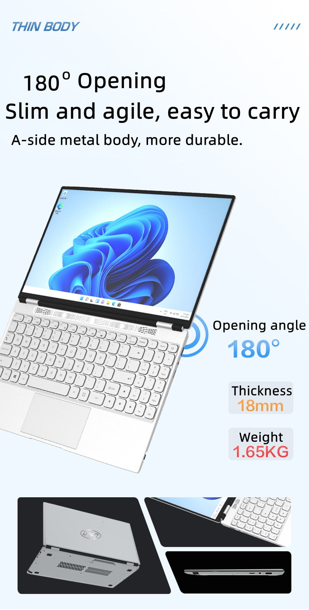 Woman Laptop 15.6" 2K IPS 16GB RAM 512GB SSD Office Computer Cheap Portable Intel N5105 With Fingerprint Recognition Windows 11