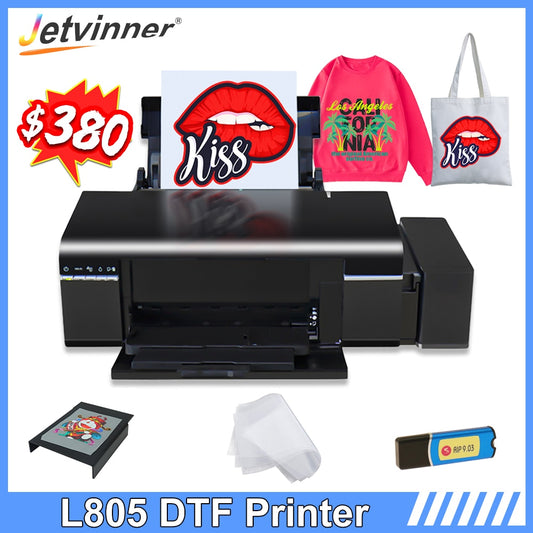 DTF Printer For EPSON L805 DTF T-shirt Printing Machine Directly Transfer Film Printer For Fabric Hoodies Shoes A4 DTF Printer