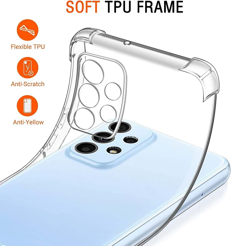 Clear Case For Samsung Galaxy A23 5G Case A13 4G A23 A33 5G A73 Thick Shockproof Soft Silicone Phone Cover for Samsung A53 5G