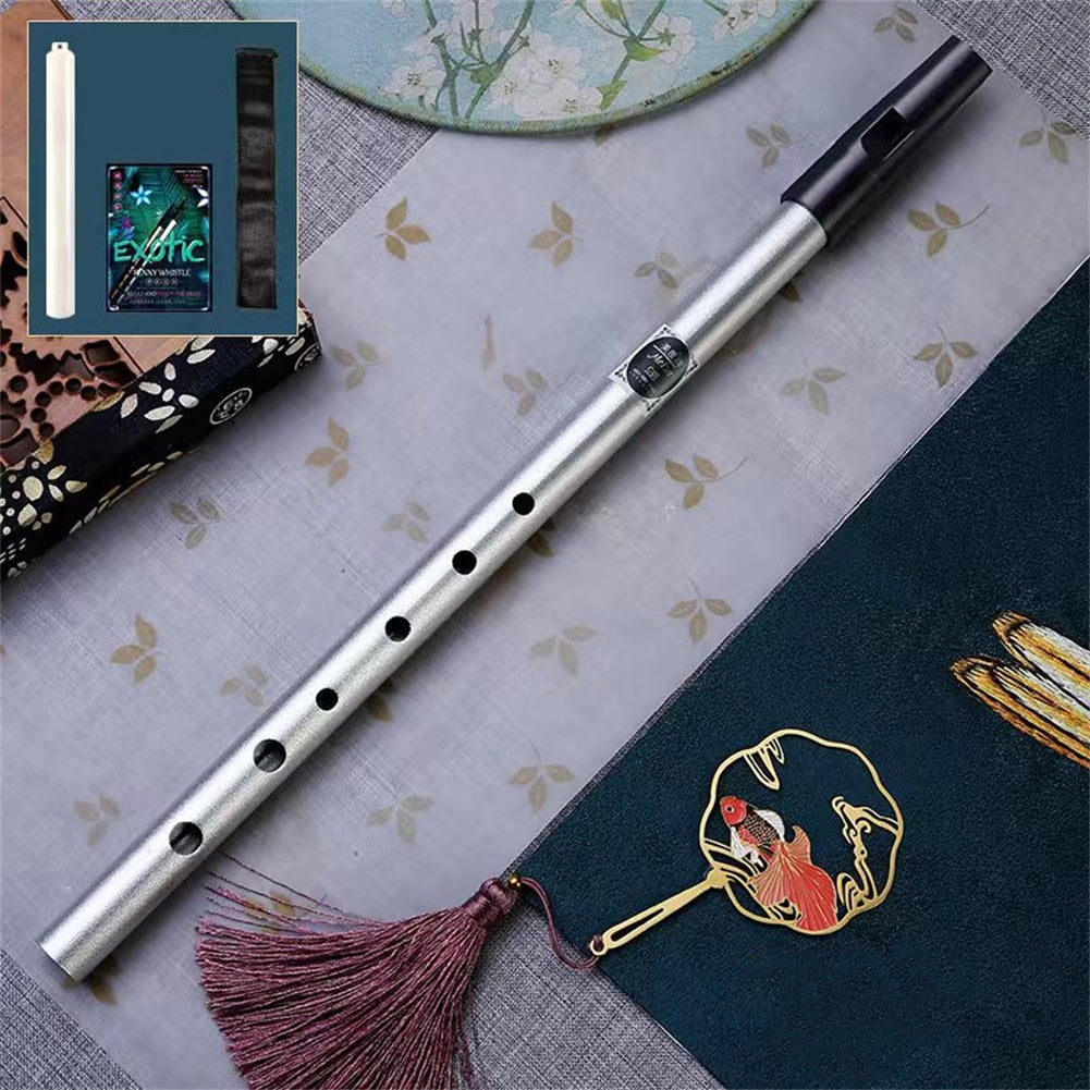 6 Hole Flute C/D Key Irish Whistle Ireland Tin Penny Whistle Metal Flute Instrument Woodwind Musical Beginners Accessories