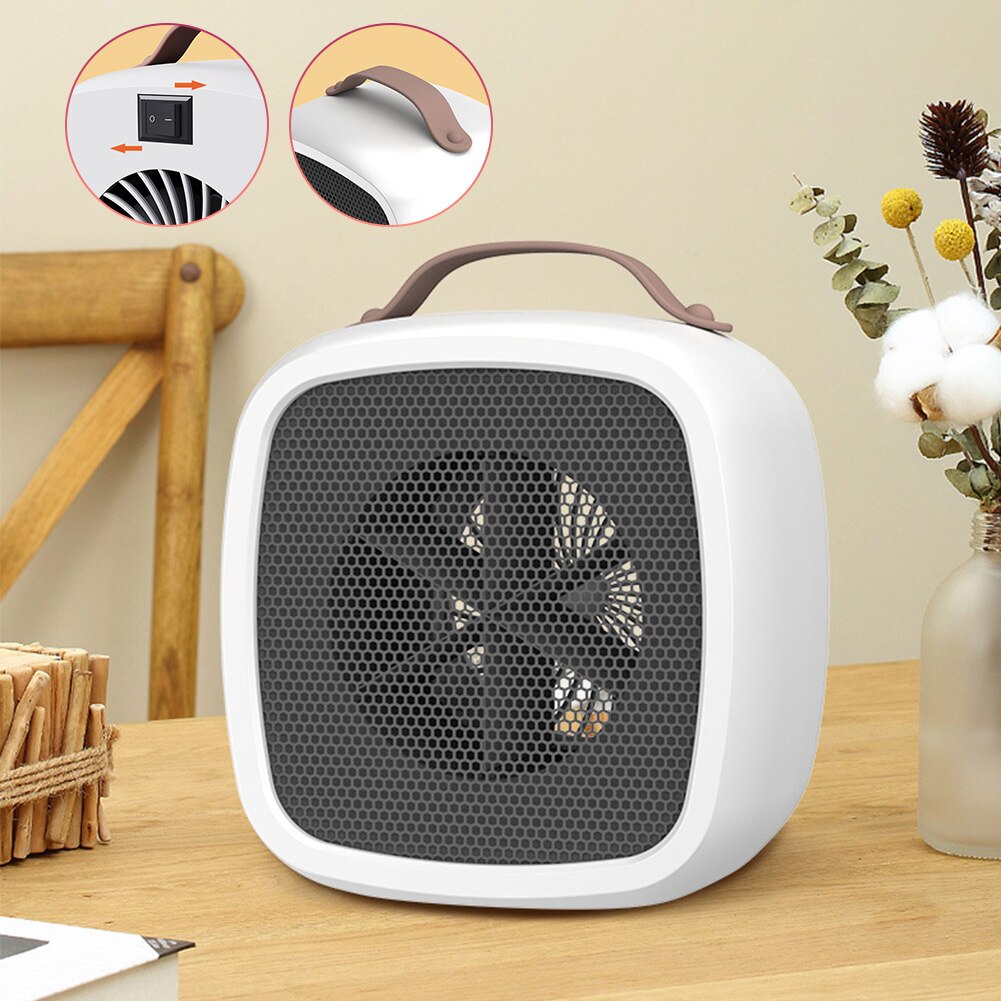 500W Portable Mini Electric Heater Safe Quiet Office Heat Desktop Electric Fan Heater Air Warmer Winter Household Appliances