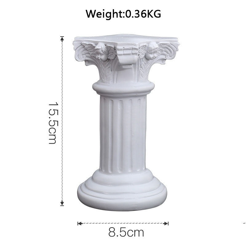 Large Size Roman Pillar Greek Column Statue Pedestal Candlestick Stand Figurine Sculpture Home Dinning Room Garden Scenery Decor