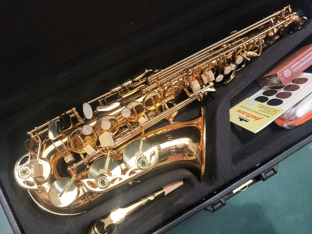 Jupiter JAS-767GL Alto Eb Tune Saxophone New Arrival Brass Gold Lacquer Music Instrument E-flat Sax With Case Accessories