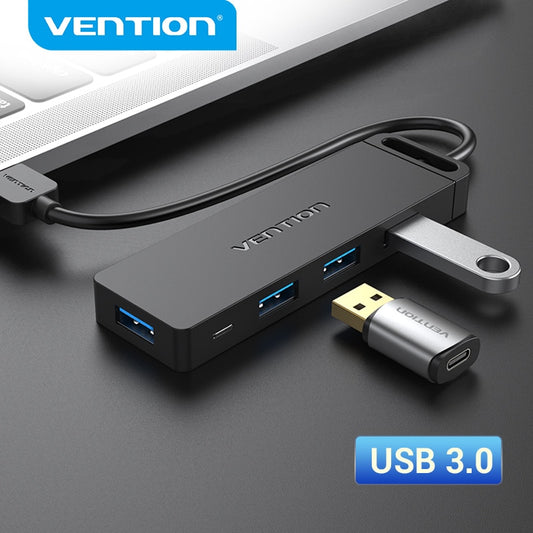 Vention USB Hub 3.0 Multi USB Splitter 4 USB Port 3.0 2.0 with Micro Charge Power for Lenovo Xiaomi Macbook Pro PC Hub C USB 3 0