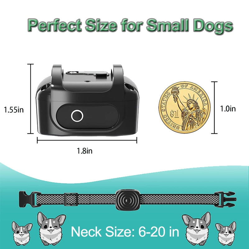 Pet Dog Anti Bark Device USB Ultrasonic Intelligent Electric Dogs Training Collar Dog Stop Barking Vibration Water Proof Collar