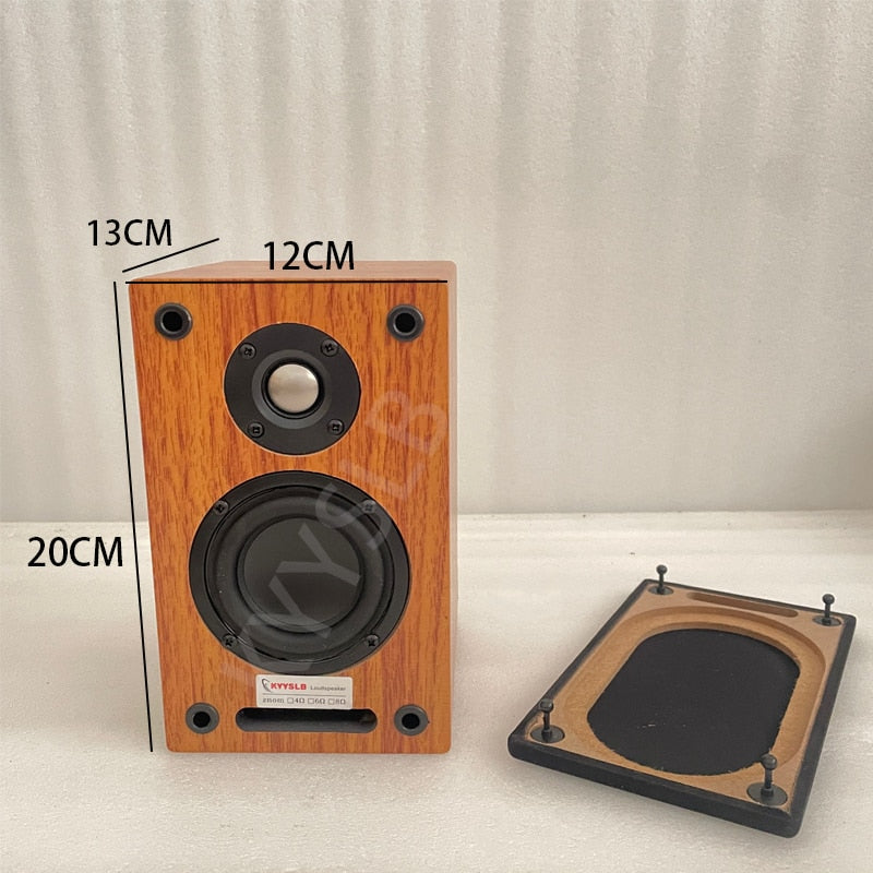 KYYSLB 3 Inch Two-way Speaker Home Audio Music Sound Amplifier Bookshelf Speaker Wooden Fever Passive Computer LoudSpeaker