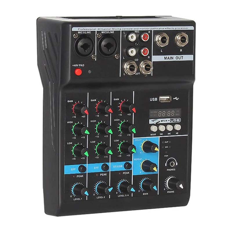 LEEDOAR AUDIO 4 5 Channel Professional Portable Mixer Sound Console Computer Input 48v Power Live Broadcast A4 A5 PK TEYUN JIY