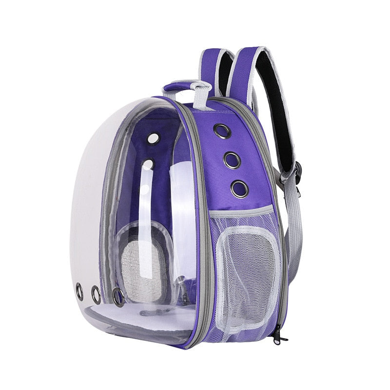 Pet Supplies Cat Space Capsule Backpack Carrier Ventilate Transparent Outdoor Traveling Hiking Carrying Expandable Rucksack