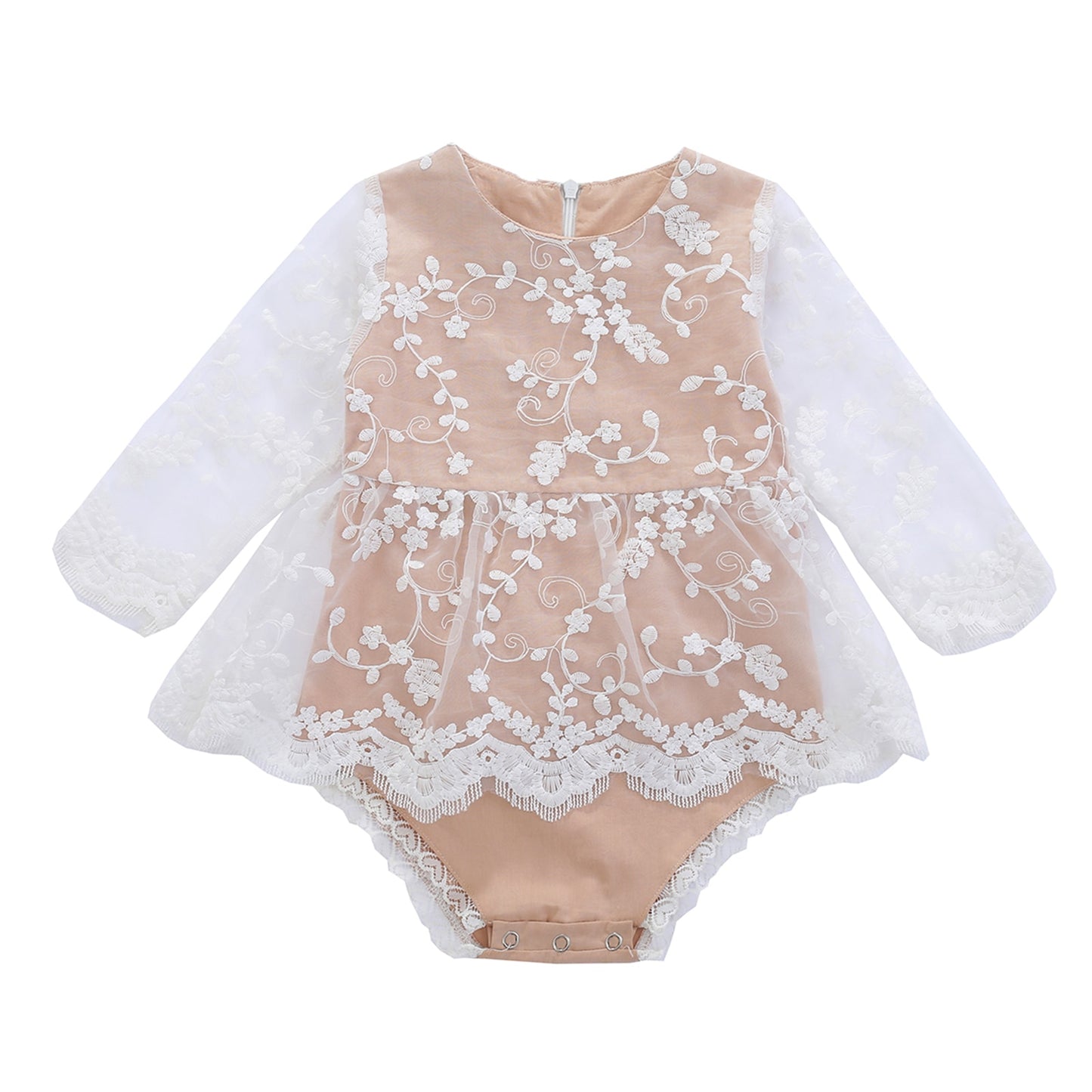 New Baby Girls Summer Romper Floral Lace Embroidery Romper Dress Straps Sleeveless Sweet Triangle-Bottom Jumpsuit