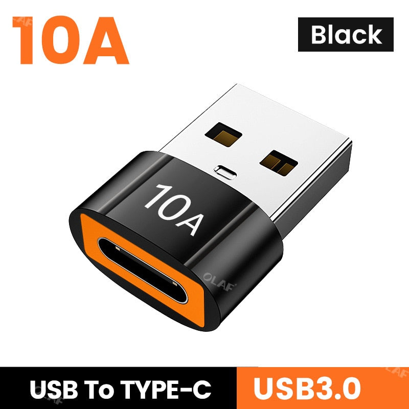 Olaf 10A OTG USB 3.0 To Type C Adapter TypeC Female to USB Male Converter Fast Charging Data Transfer For Macbook Xiaomi Samsung