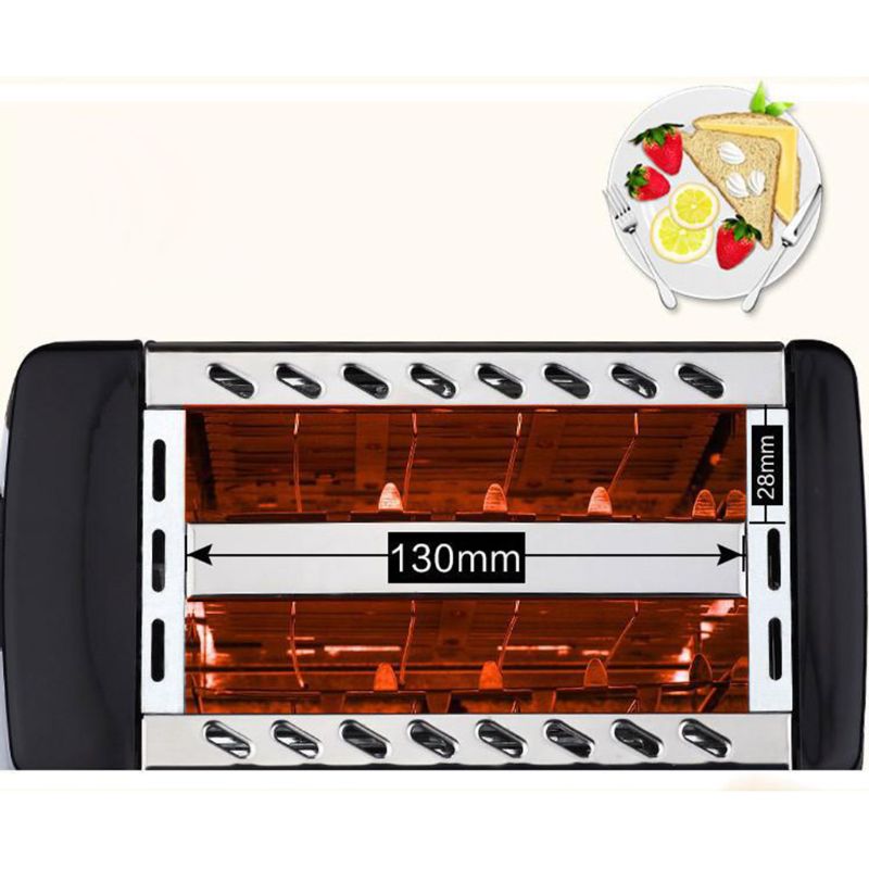 Bread Toaster With Removable Crumb Tray Toasters Cooking Appliances Home 6 Modes 2 Slices Mini Auto Breakfast Drop Shipping