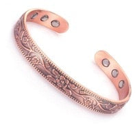 Alloy Bracelet Red Vintage Copper Magnetic Bracelet European Red Copper Bracelet Men\\\&#39;s Magnetic Energy Bracelet Wholesale
