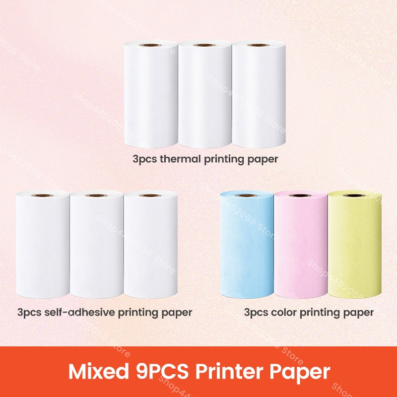 Mini Printer Portable Thermal Printer Photo Lable Printing Pocket Printer Printing Wireless Bluetooth 200dpi Android IOS Printer