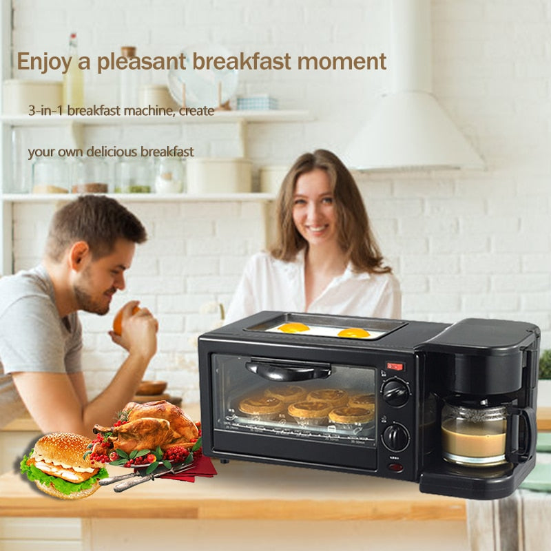 TABELL 3 in 1 Breakfast Machine Bread Maker Toaster Electric Mini Oven Hot Dog Machine Kitchen Cooking Roti Maker Household