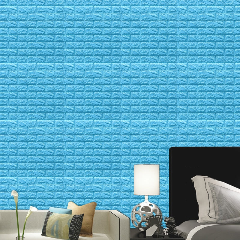 10pcs 3D Wall Sticker Imitation Brick Bedroom Christmas Home Decoration Waterproof Self Adhesive Wallpaper For Living Room