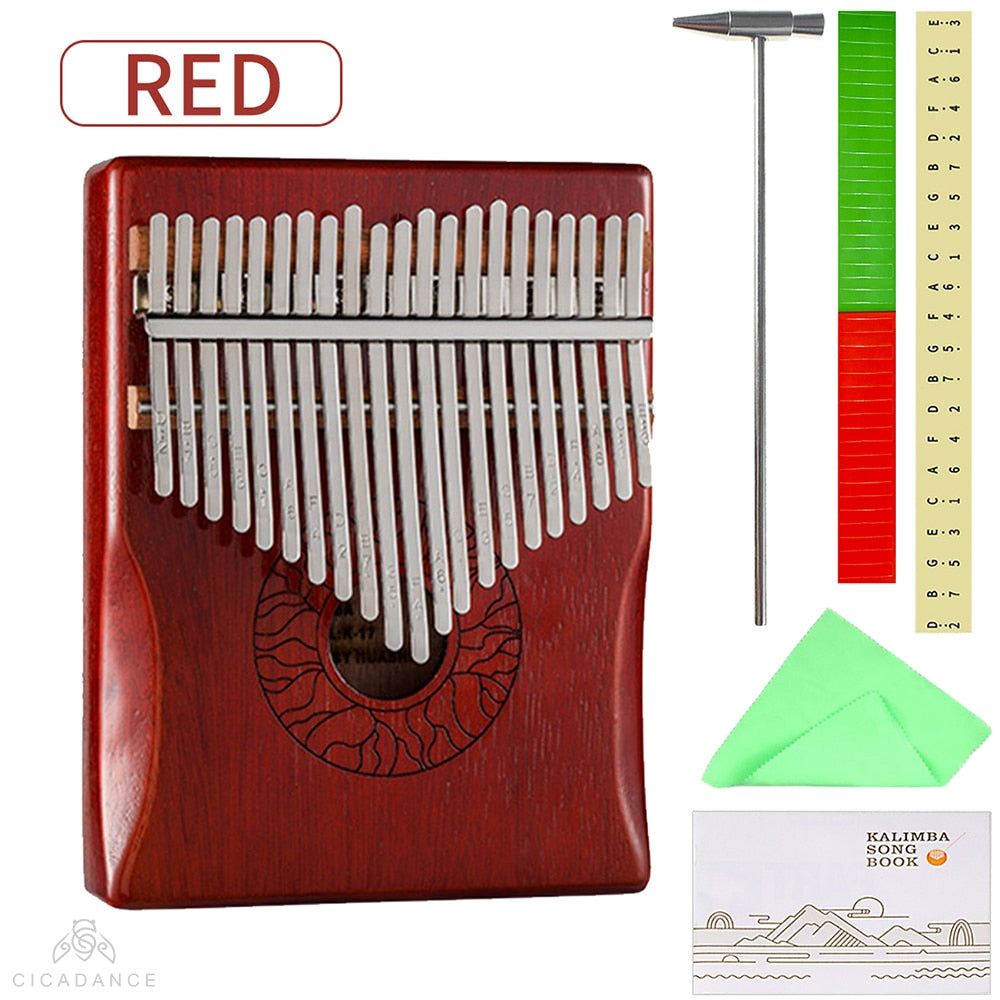 21 Key Kalimba 17 Keys Thumb Piano Calimba Mahogany Protable Keyboard Musical Instruments With Learning Book Accessories Gifts