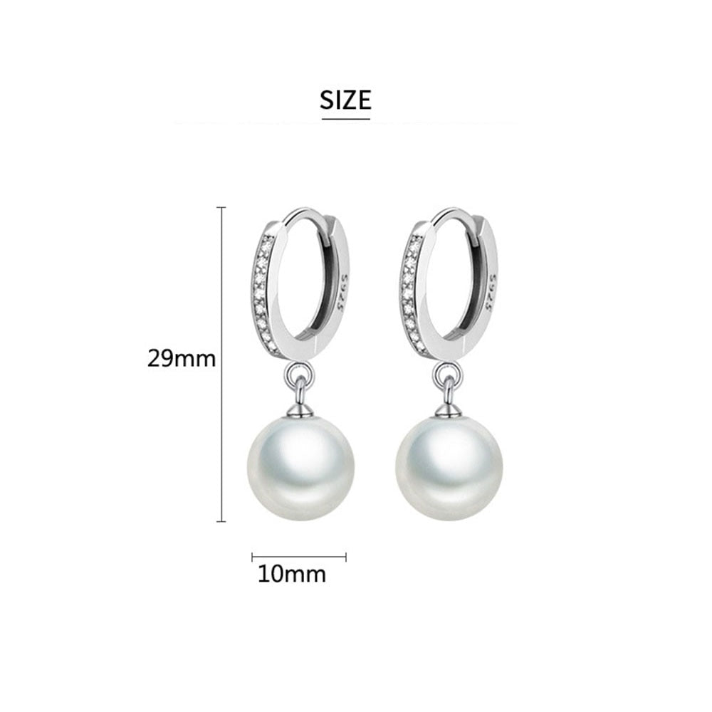 2023 New Pearl Earrings Real Natural Freshwater Pearl 925 Sterling Silver Earrings Pearl Jewelry Ladies Wedding Gifts